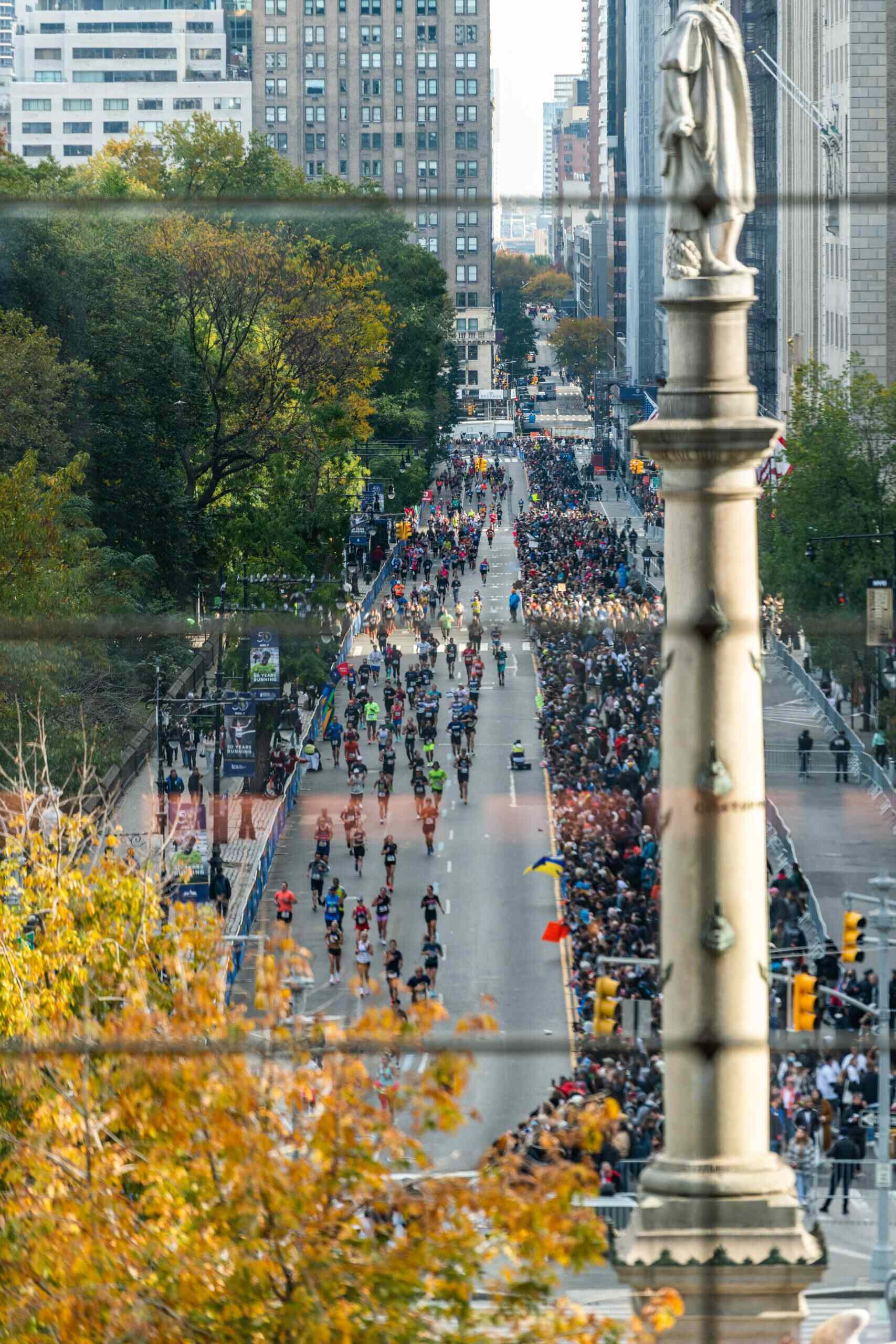 NEW YORK, NY – NOVEMBER 7: The 2021 TCS New York City Marathon is held on November 7, 2021. The course goes through all five boroughs of New York City, starting in Staten Island and ending in Central Park. This year marks the 50th running of the marathon. (Photo by Scott McDermott for NYRR)