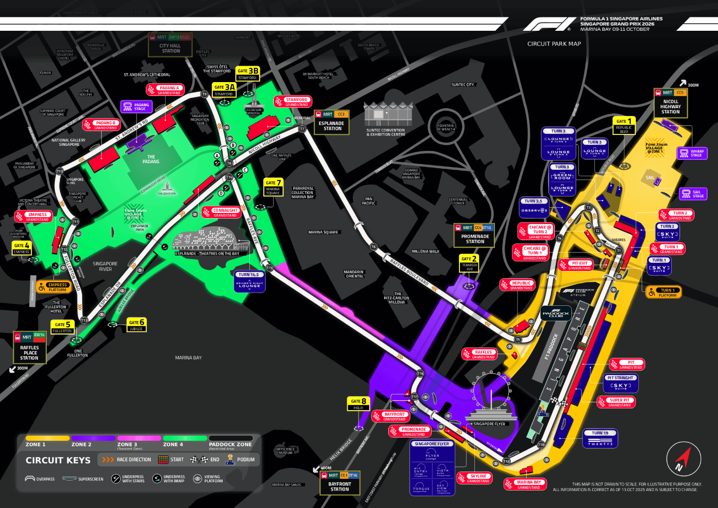 Map of Marina Bay Street Circuit